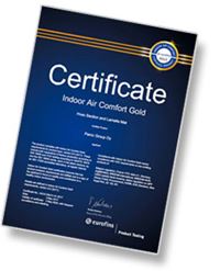 Eurofins Indoor Air Comfort GOLD sertifikatas